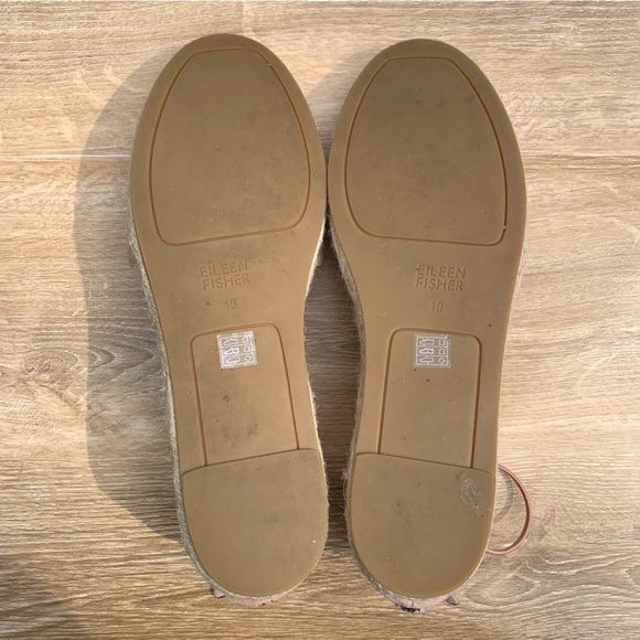Eileen Fisher Suede Espadrilles Shoes 10 Zippered Jute D'Orsay Lee - Picture 8 of 10
